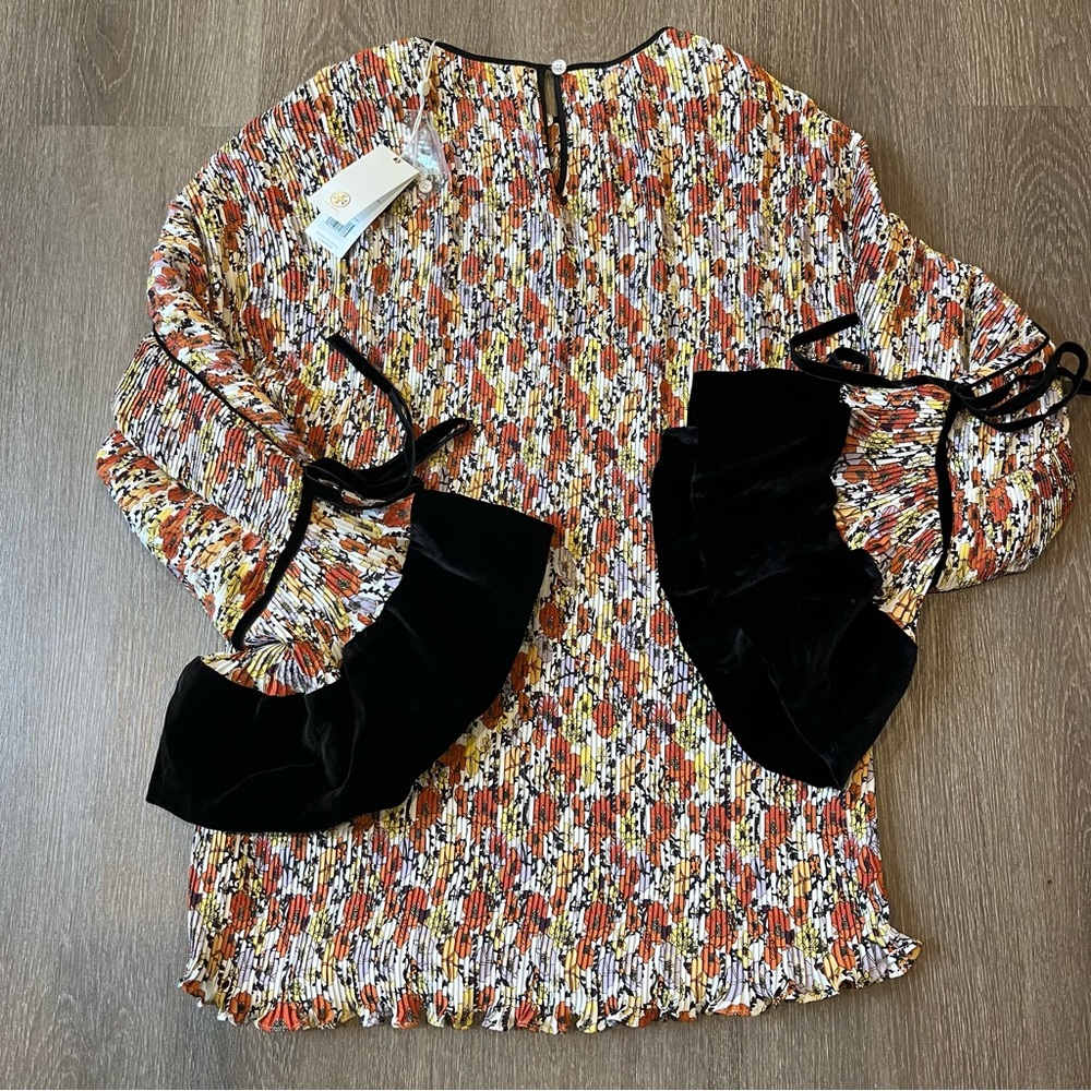 Tory Burch Pleated Ruffle Blouse - Picture 14 of 15